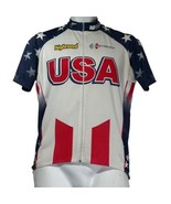 BIO-RACER  USA Patroitic Short Sleeve Full Zip Cycling Jersey Size 3 - £11.68 GBP