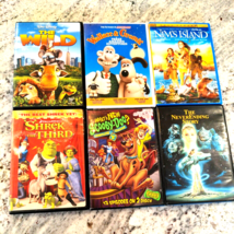 Lot of 6 DVDs: NeverEnding Story, Nim&#39;s Island, Wallace &amp; Gromit, Scooby Doo... - £8.55 GBP