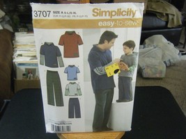 Simplicity 3707 Men&#39;s &amp; Boy&#39;s Hooded Shirts &amp; Pants Pattern - Size S-XL ... - £8.64 GBP