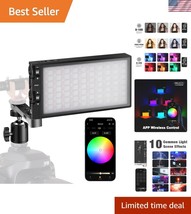 Professional G1s RGB Video Light - Strong 210min Battery &amp; Color Temp 25... - $104.99