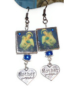 Mothers Day or new mom-to-be - Beaded blue pearl MOTHER dangle charms. s... - £10.33 GBP