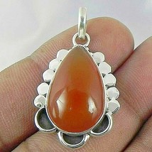 925 Sterling Silver Carnelian Gemstone Handmade Pendant Women Fest Gift PS-1993 - £40.97 GBP