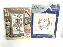 2 Cross Stitch Kits Grandma's Game Mothers Love New Design Works and Coats  - $43.73
