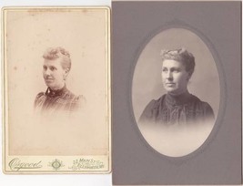 Eldora Foss Ellis (2) Cabinet Photos - Ellsworth Maine - £27.55 GBP