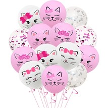 42 Pieces Cat Latex Balloons,12 Inches Cute Cat Balloons For Kids Birthday Party - £19.29 GBP