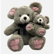 Kids of America Mommy Mouse &amp; Baby Soft Stuffed Aminal Plush Toy 12&quot; Vin... - £18.36 GBP