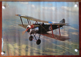 Vintage SOPWITH CAMEL Bi Plane Airplane Large 27&quot; X 39&quot; Poster Italy - $28.49