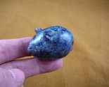 (Y-MOU-701) plump little blue gray Roly Poly house Mouse Mice gemstone f... - $23.36