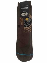 Stance Kids Crew Cotton Cushion Star Wars Jawa Socks Size L 3-5.5 Brown New - £5.50 GBP