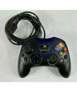 RARE Original Xbox S-Type OEM Black &amp; Blue Wired Controller w/ Breakaway... - £15.91 GBP
