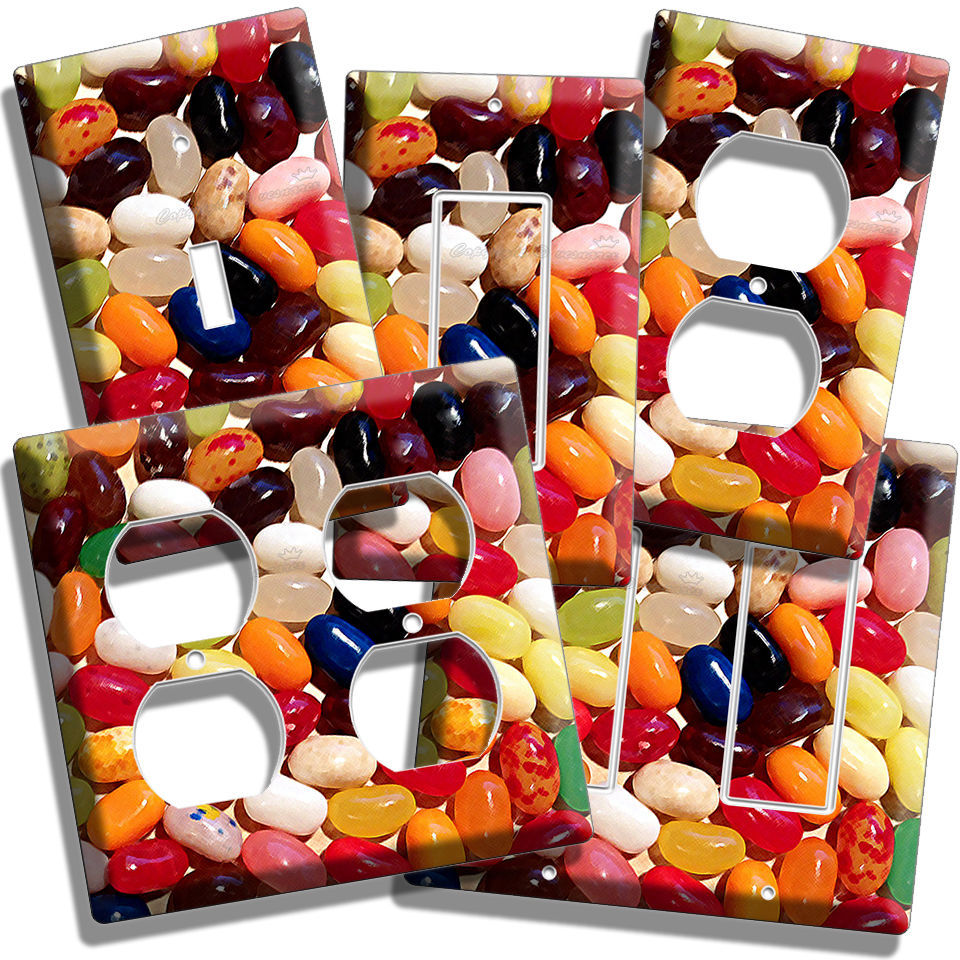 JELLY BEANS SWEET CANDY LIGHT SWITCH WALL PLATE OUTLET KITCHEN DINING ROOM DECOR