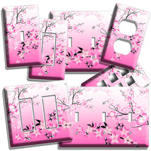 Japanese Cherry Blossom Pink Sakura Light Switch Cover Outlet Plates Room Decor - £14.38 GBP+