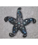 Mary DeMarco LaContessa Pewter Starfish Pin/Pendant w/ Swavorski Crystal... - £35.91 GBP