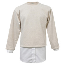 Loewe Shirt-Hem Sweatshirt In Cotton Men Beige S - £263.87 GBP