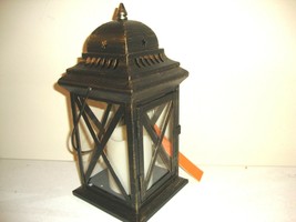 Rustic new led candle Lantern in Black - battery operated image 7