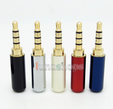 5 color With Cable Clip 3.5mm 4 poles Stereo 24k Gold Audio soldering DI... - $2.00