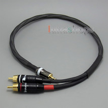 Hifi 3.5mm Pailiccs Male To 2 RCA Male Cable Y Splitter Adapter - £25.48 GBP