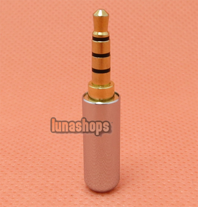 For DIY Earphone Upgrade Cable 4 Pole 3.5mm Audio Adapter - $2.00