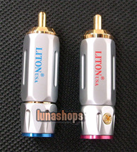 2pcs LITON RCA LT-004 Male Plug Gold Plated solder type Adapter For DIY - $11.00