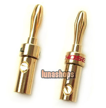 2 pcs Choseal Banana Plug Connector Gold Plated Speaker ch-553 - £3.14 GBP