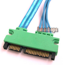 Green 15+7 Pin SATA Serial ATA Male To Female Data Power Cable - £6.41 GBP
