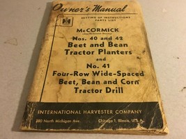 IH McCormick Nos. 40 42 41 Beet &amp; Bean Tractor Planter 4 Row Tractor Drill - £11.56 GBP