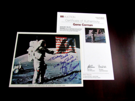 Gene Cernan In My Clown Suit Apollo 17 Last On Moon Signed Auto Litho Photo R&amp;R - £316.53 GBP