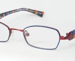 KUHLMEY KANA Memoflex Girls KK 37528-1 BLUE BURGUNDY EYEGLASSES FRAME 44... - $53.24