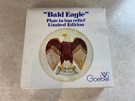Goebel Bald Eagle Plate In Bas Relief Limited Edition - $10.78