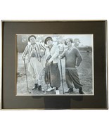 3 Stooges Golfing Golf Framed with Glass 16x19&quot; Poster Double Matting Ne... - $124.97 CAD