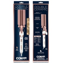 Conair Double Ceramic 3 Barrel Curling Iron, Beachy Waves, White/Rose Gold - $19.70