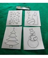 Reusable sticky Stencils for Spray Snow - Christmas Scenes - Holiday 4 p... - $571.18 MXN