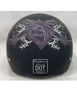 Daytona D6-PR-S Helmet Skull Cap W/PURPLE ROSE DOT Motorcycle Helmet - S... - $46.04