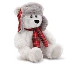 Nat &amp; Jules 15 inch Colden Stuffed Aninmal Polar Bear w/ Hat &amp; Scarf Plush nwt - £10.71 GBP