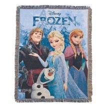 Disney&#39;s Frozen Elsa Anna Olaf &amp; Kristoff Tapestry Throw Blanket Warm &amp; Cozy  - £14.15 GBP
