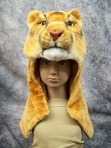 Kids Lion Costume Headpiece Plush Drape Lioness Warrior Safari Cub King Simba - £22.78 GBP
