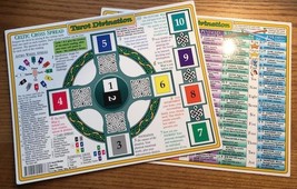 Tarot Divination Double-Sided Laminated Chart: Layouts &amp; Explanations! - $143.74 MXN