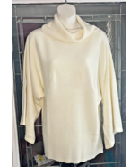 BCBG Maxazria Women&#39;s Size XL Ivory Cowell Neck Sweater  3/4 Sleeve - $10.84