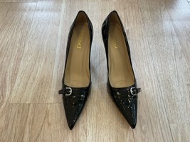 Christin Michaels Shoes High Heels Belt Black Size 10 Leather Women’s - £28.92 GBP