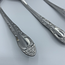 Oneida Thor 5 Oval Dinner Spoons Stainless Custom Craft Floral Scroll Flatware - £12.53 GBP