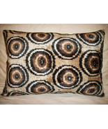 SILK AND COTTON VELVET IKAT ACCENT PILLOW COVER - £140.65 GBP