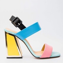 The Niger Multicolor Block Heel Leather Women Sandal image 3