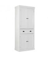 Kitchen Pantry Storage Cabinet with Doors Drawer and Adjustable Shelves-... - $397.37 CAD