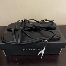 Banana Republic Women's Black Leather Strappy Flat Sandals - $31.89