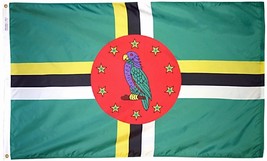 Dominica - 2'X3' Nylon Flag - £43.26 GBP