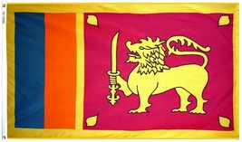Sri Lanka - 5'X8' Nylon Flag - $114.00