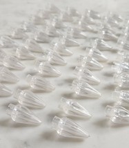 Vintage Christmas Reflector Light Cover Fluted Cone Bulb Set of 53 Clear Plastic - $14.93