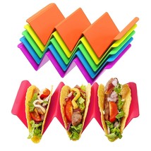 1pc/6pcs Colorful Taco Holder Stands - Premium Large Taco Tray Plates Holds Up T - £17.27 GBP