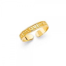 14K Gold Love Toe Ring - £124.56 GBP