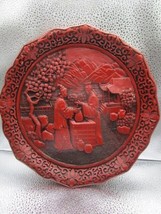 Chinese cinnabar plate The &quot;Return of the Bracelet&quot; plate ltd edition, n... - $123.75